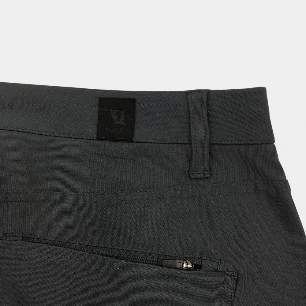 Vuori Meta Pant Mens Gray Performance Stretch 5-Pocket Trousers Slim Fit 36x31